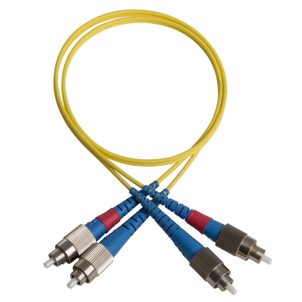 Duplex patch cord, FC/PC-FC/PC, 9/OS2/2000, yellow