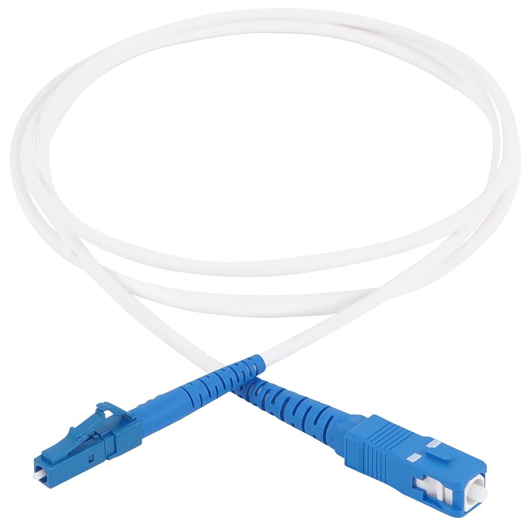 Subscriber patch cord, SC/PC-LC/PC, 9/OS2/2800, white