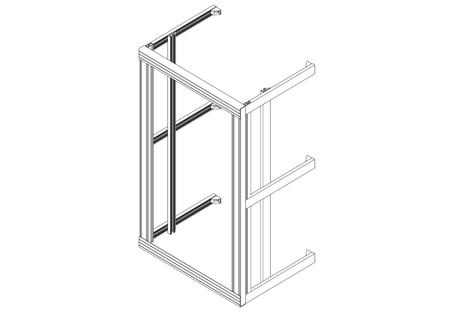 Flexi Rack 19", B550xH900xD400, wall mon