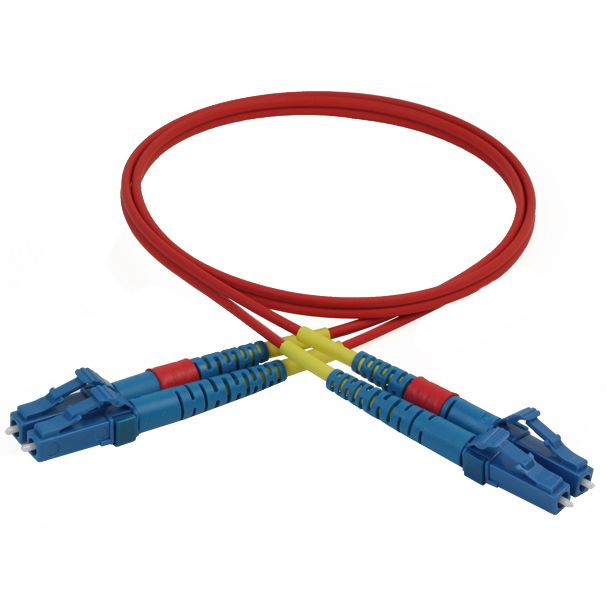 Duplex patch cord, LC/PC-LC/PC, 9/OS2/2000, red