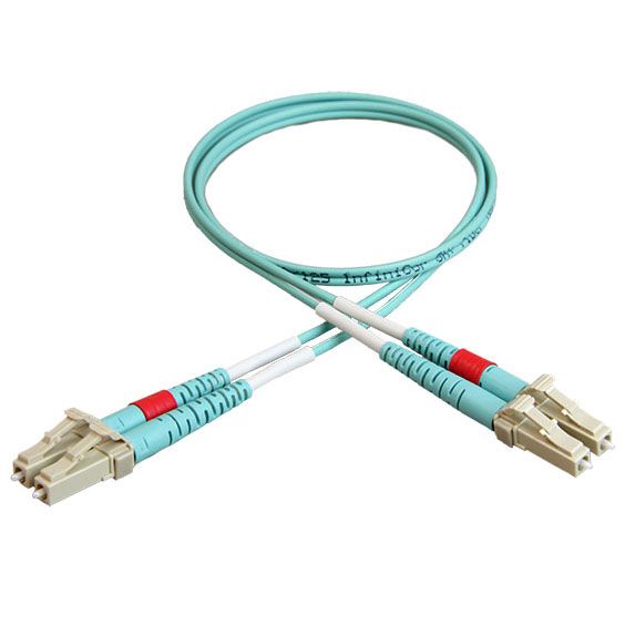 Duplex patch cord, LC-LC, 50/OM3/2000, turquoise