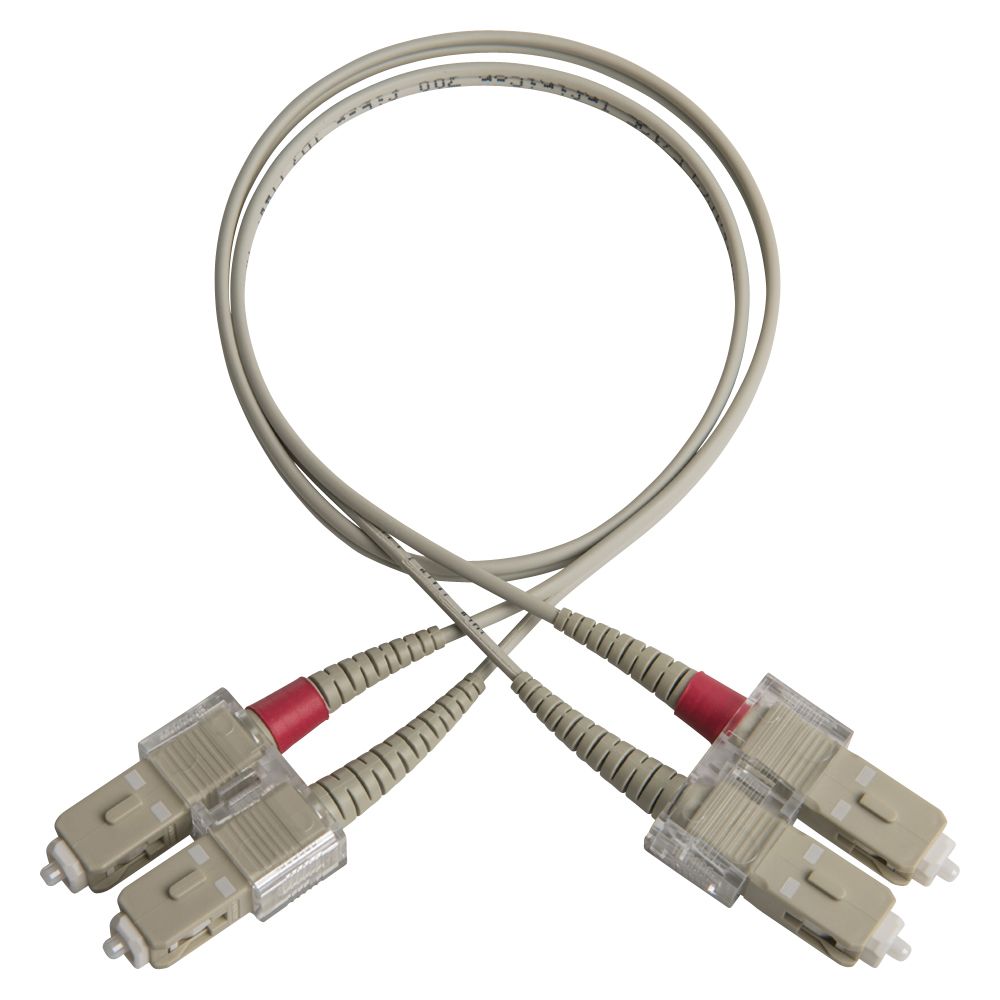 Duplex patch cord, SC-SC, 62.5/OM1/2000, grey