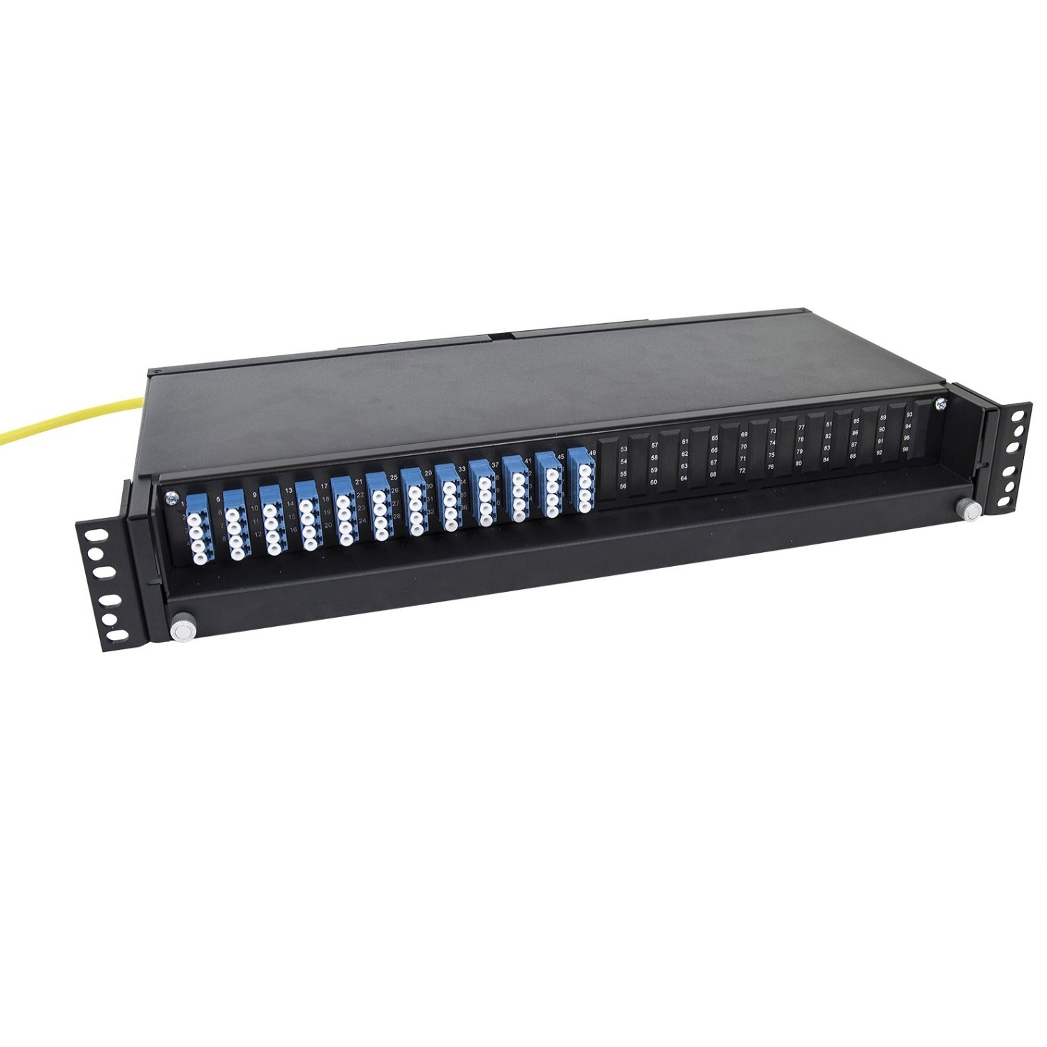 Panel FP75 PRO svart, 48 LC/PC, 9/125, QXXI Compact