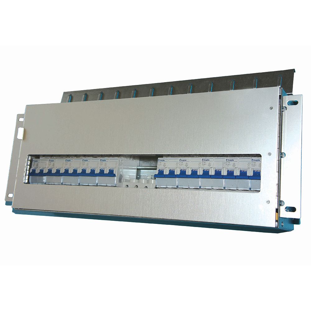 Fuse distribution panel 48Vdc, 2x(2/32A, 1/10A, 2/6A)