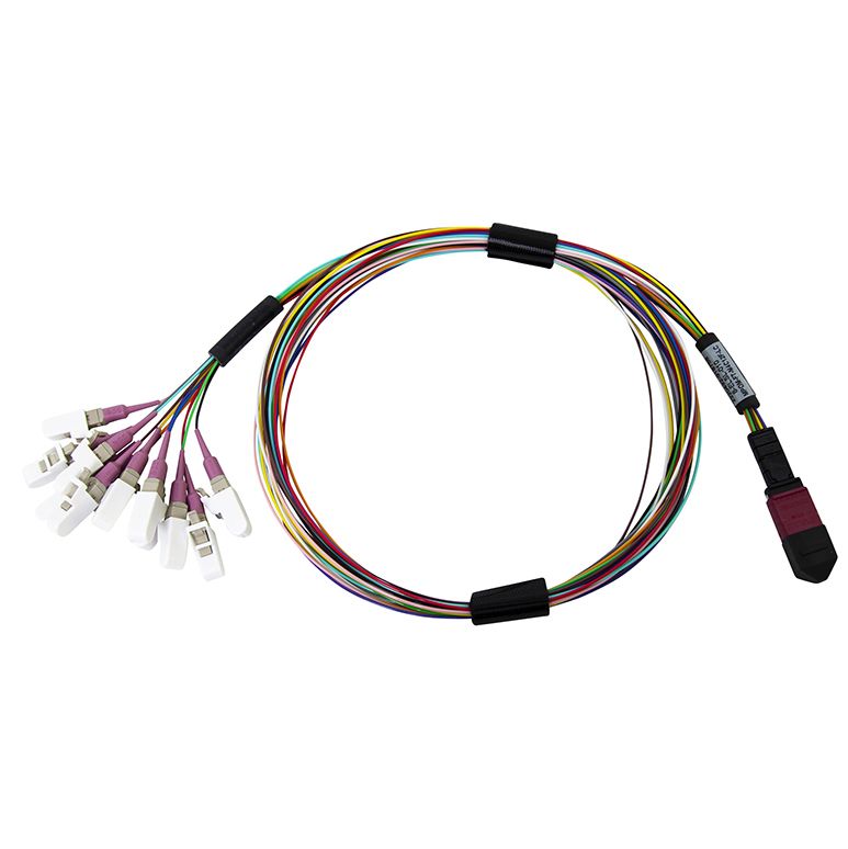 MPO Fan-out fiber optic cables 12 x OM4/900, MPOM - LC, 1.0 m