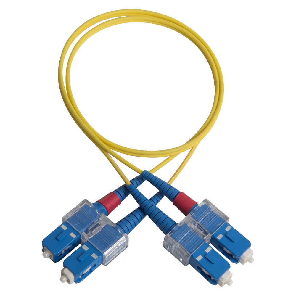 Duplex patch cord, SC/PC-SC/PC, 9/OS2/2000, yellow