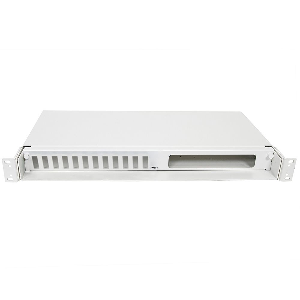 Fiber optic patch Panel 1U, 24 holes SC and storage space for excess length