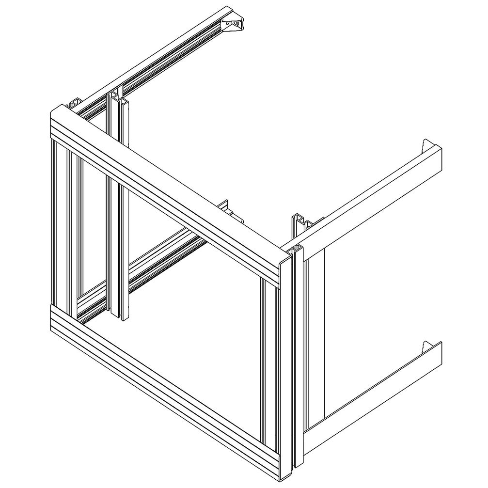 Flexi Rack 19", B600xH600xD400, wall mon