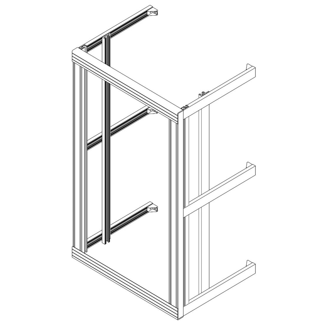 Open Frame wall mounted Fiber optic Server Rack ETSI, B600xH900xD400