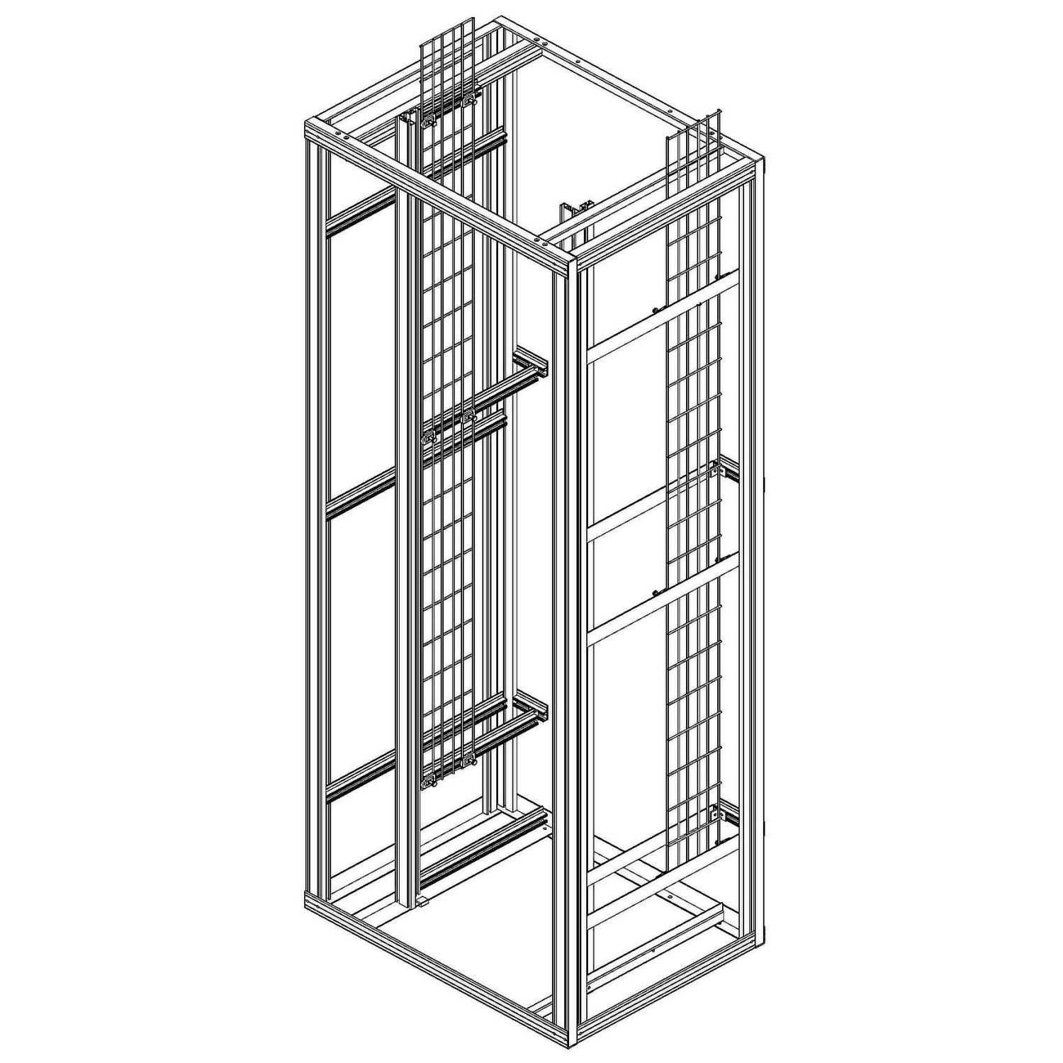 Flexi Rack 19"/ETSI, B800xHXxD600, self sup