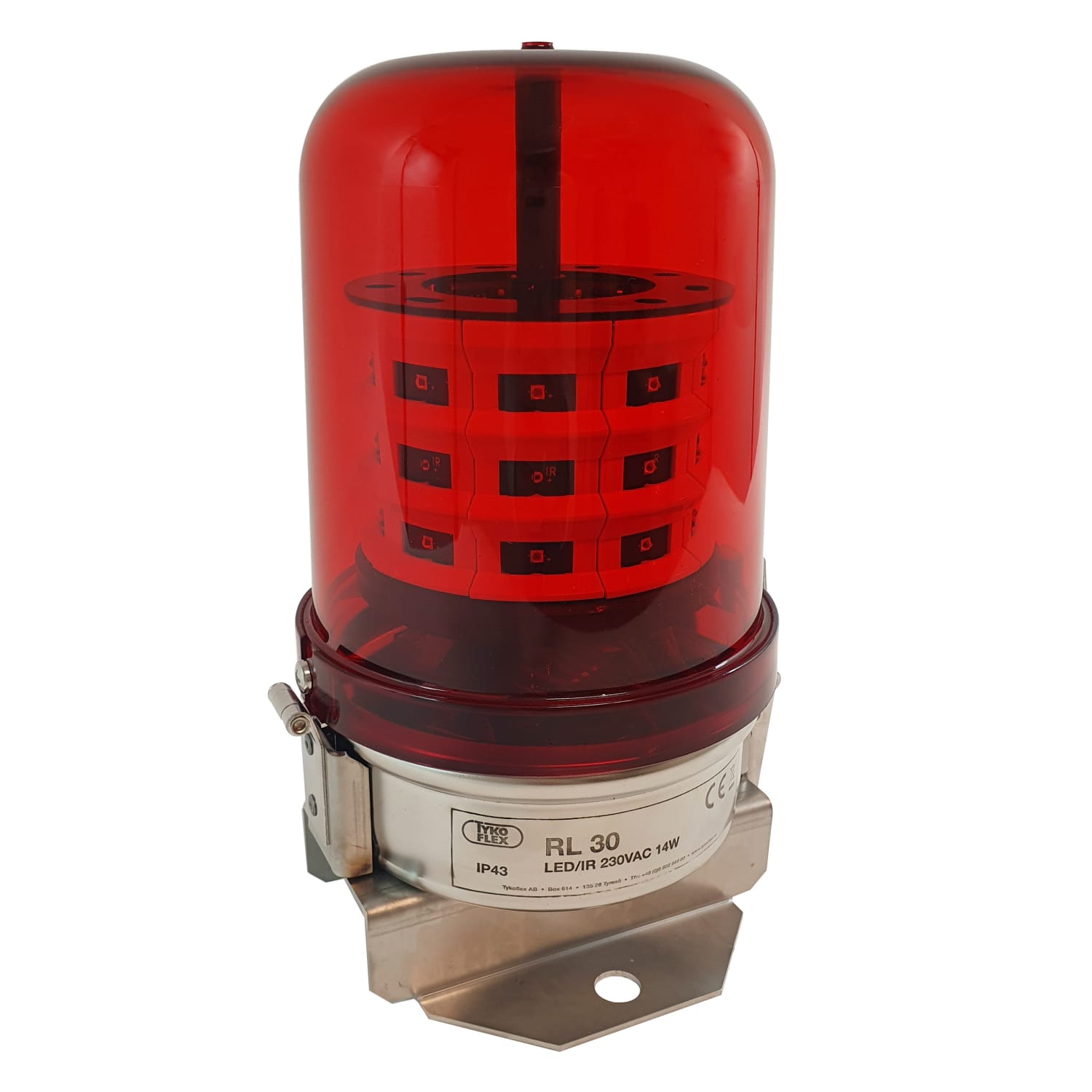 Høydemarkeringslys, RL30, 230VAC, LED/IR