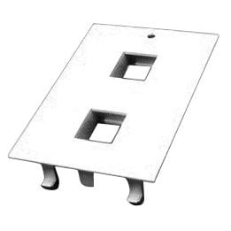 Kanaluttak for 2xKeystone for TEK, hvit