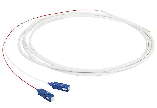 Abonnentkabel, 2xLC/PC, 9/OS2/4500, 0.9 mm tamp, hvit