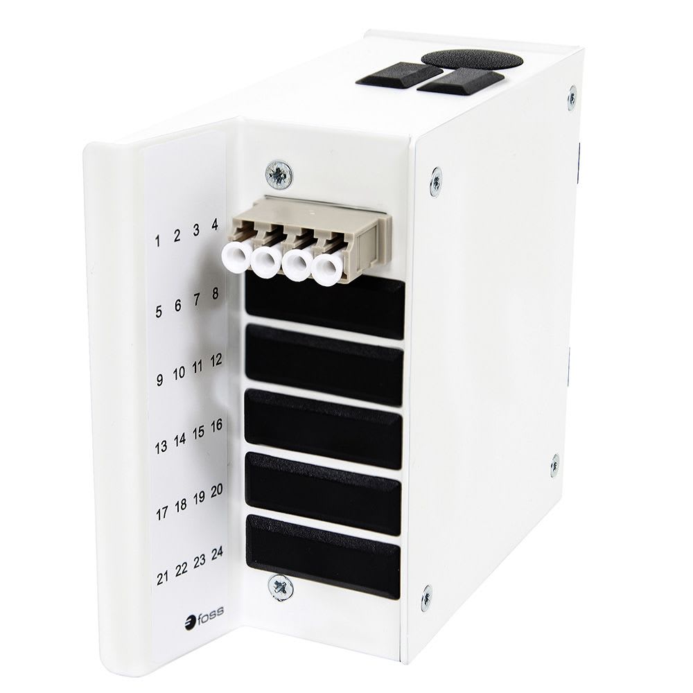 Veggboks DIN MINI, 4 LC fiberhaler, OM2