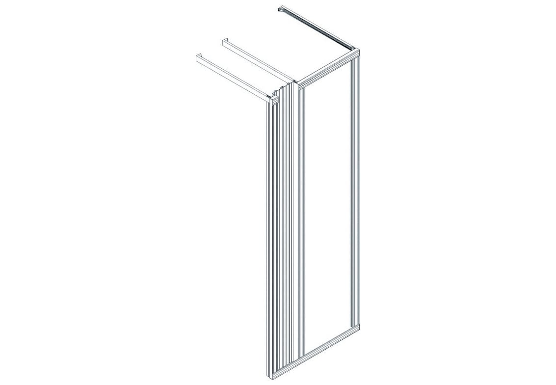 Veggmontert Flexi Rack, 1x19", 1 sideorganisator,venstre