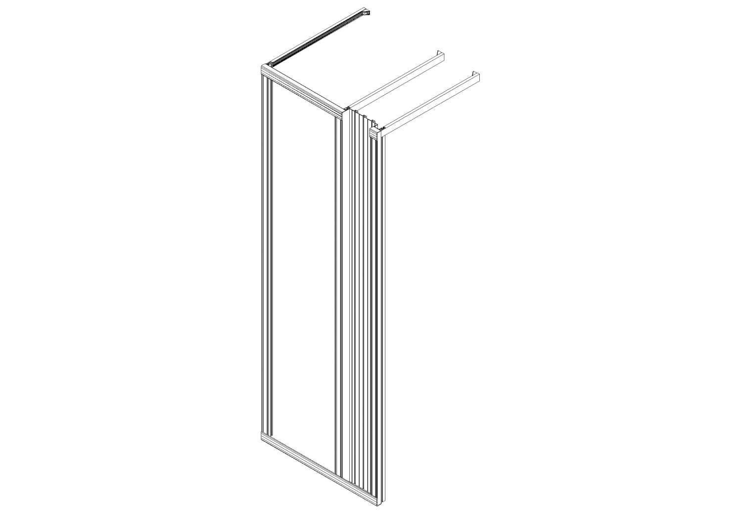 Veggmontert Flexi Rack, 1x19", 1 sideorganisator,hoyre