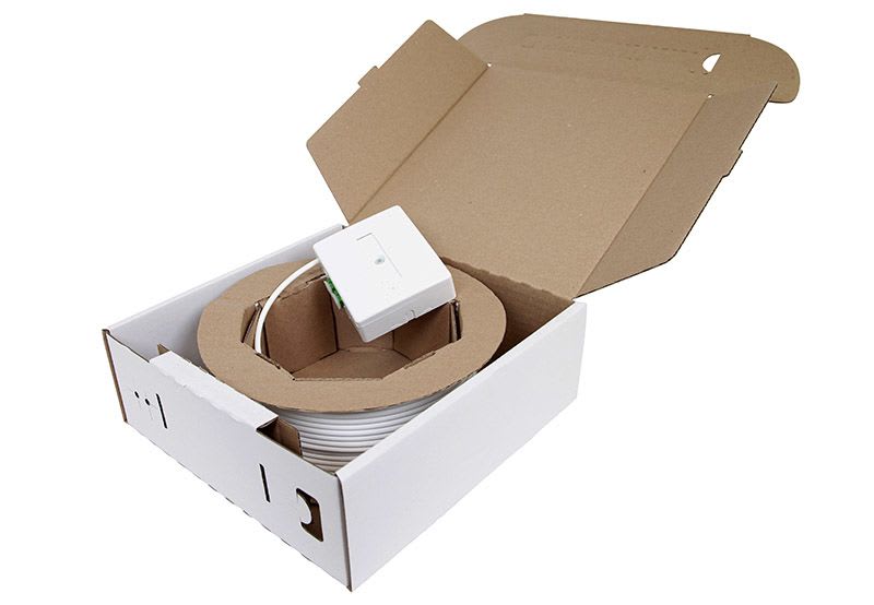 Veggboks FTH/LAN, 4xSC/PC, 9/OS2/4500, hvit