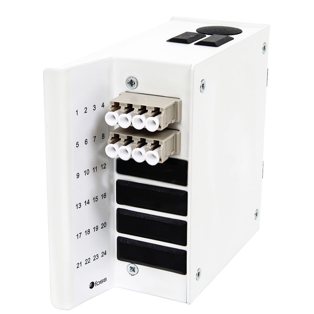 Veggboks DIN MINI, 8 LC fiberhaler, OM2