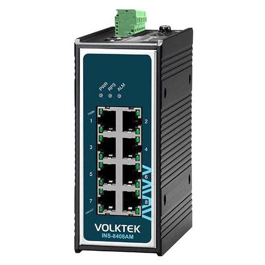 8x10/100Base-T 24VDC, DIN, -40°C DNV GL