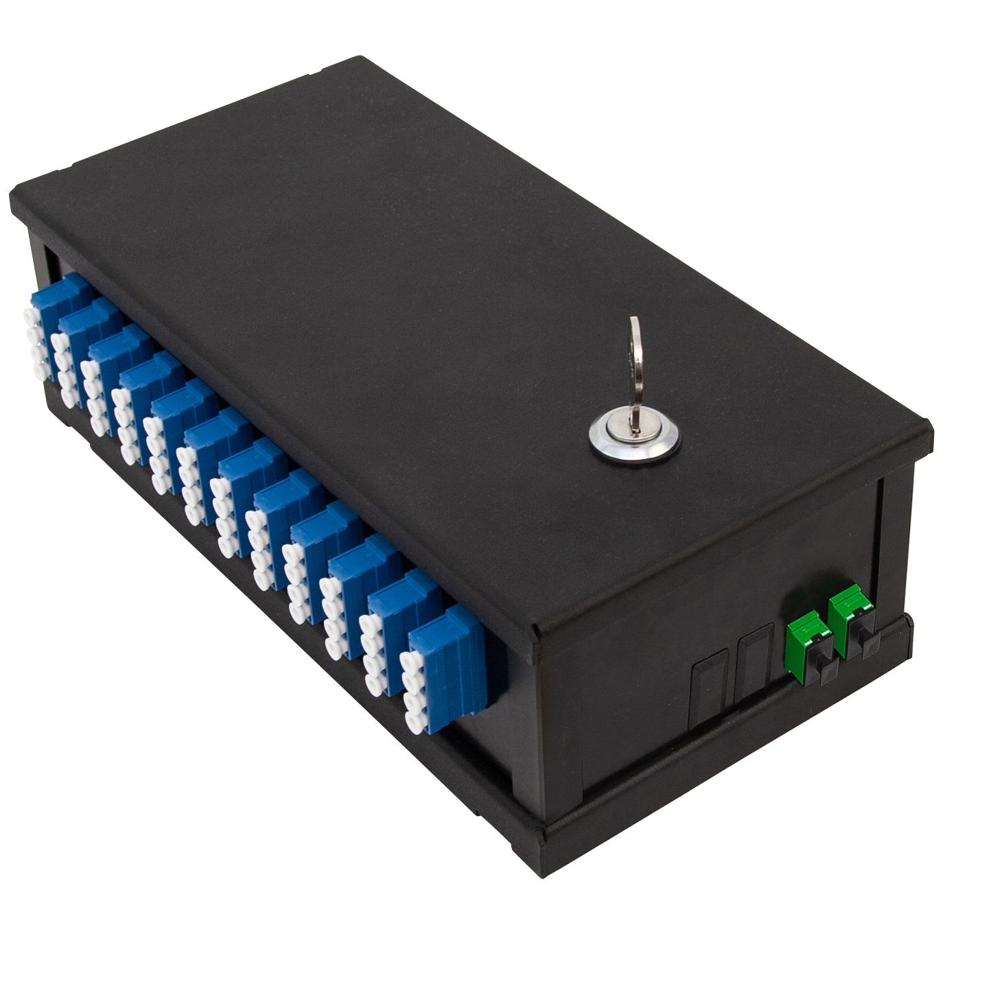 Veggboks Flexi 11 svart, 48xLC/PC, 2x24 MPOAM OS2, A1