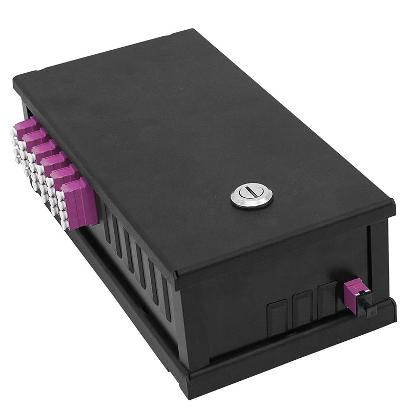 Veggboks Flexi 11 svart, 24xLC, 1x24 MPOM OM4, A1