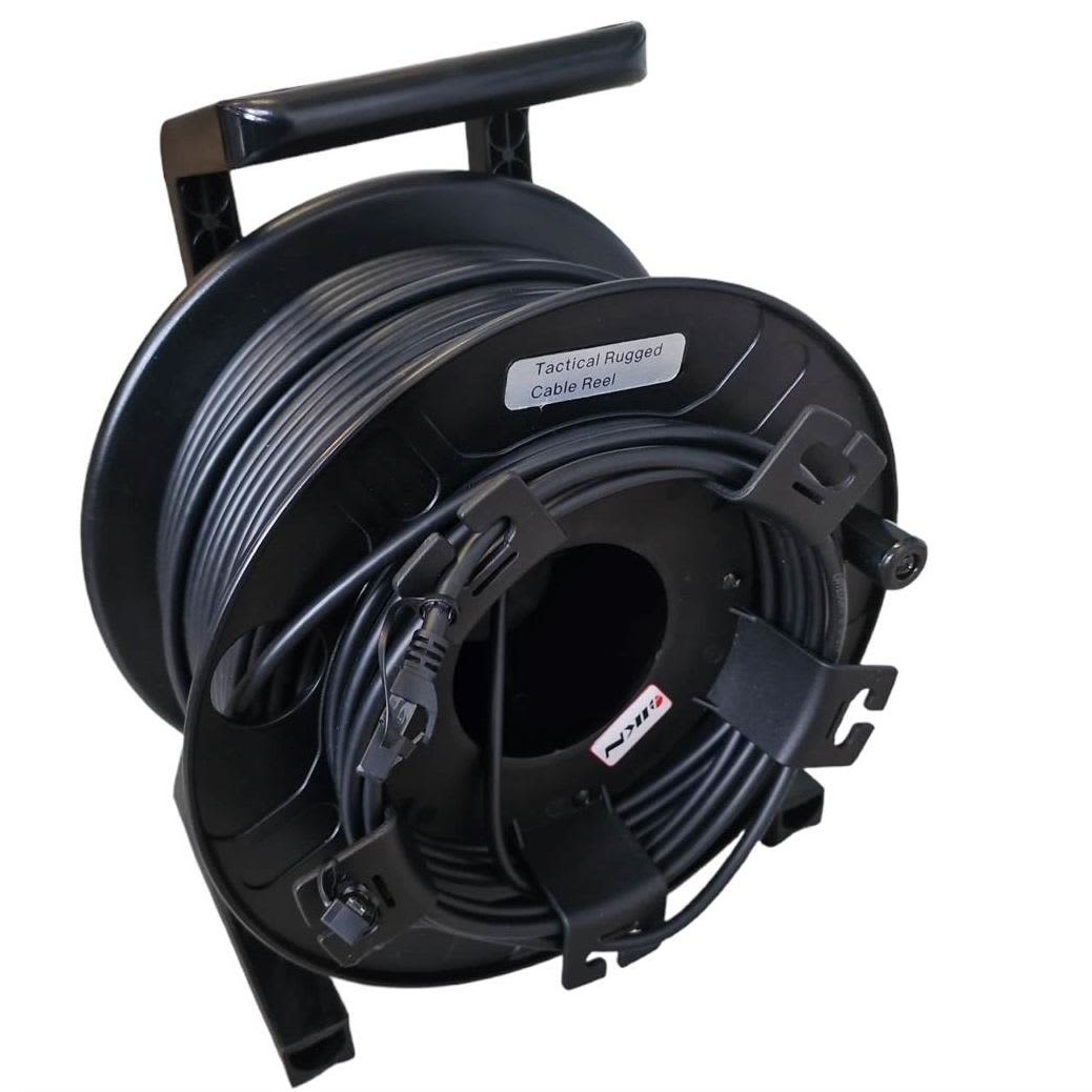 Feltkabel Cat6A S/FTP Trommel 50m, AWG 26, sort