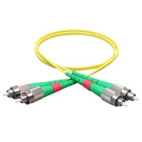 Duplex patch cord, FC/APCR-FC/APCR, 9/OS2/2000, yellow