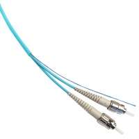 Duplex patch cord, Break-out, SC-SC, 50/OM3/3x5, turquoise