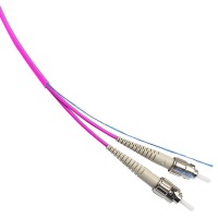 Duplex patch cord, Break-out, LC-LC, 50/OM4/3x5, purple