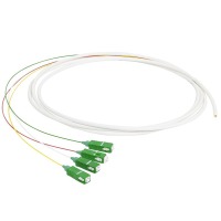Subscriber cable, 4xSC/PC, 9/OS2/4500, 0.9 mm fan-out, white