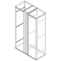 Frittstående Flexi Rack med 2 fag og 1 sideorganisator