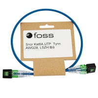 Snor Cat6A U/UTP EasyConnect Slim, AWG28, LSZH Blå