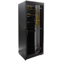 Fiber Gulvskap m/sideorg, 19", B800xH2015xD665