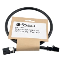 Snor Cat6A S/FTP UTE, AWG 26, PE+PVC, sort