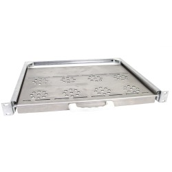 Shelf 1U retractable for routers and other network equipment, D350 mm