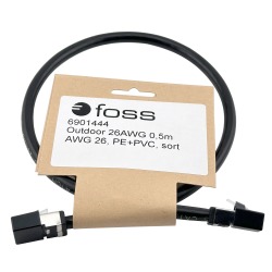 Patch cable Cat6A S/FTP OUTSIDE, AWG 26, PE+PVC, Black