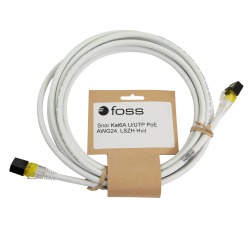 Patch cable Cat6A U/UTP PoE, AWG24, LSZH White
