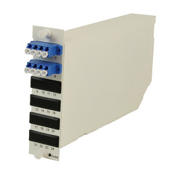 1 x WDM, 1310/1550 wide band in fiber optic cassette modul with LC/PC connectors