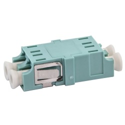 Fiber optic Adapter, LC DPX, multi mode OM3, FL, turquoise