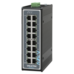 16x10/100/1000Base-T, 12-60 VDC, DIN, -10°C