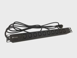 19 Powerlist 10x230V, C13. 3m kabel