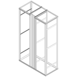 Frittstående Flexi Rack med 2 fag og 1 sideorganisator