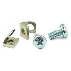 Mutter m/fjær og skrue M6x12mm, 20 pkn