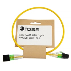 Snor Cat6A UTP EasyConnect Tynn, AWG28, LSZH Gul