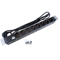 19 Powerlist 8x230V, 3m kabel