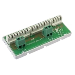 Spenningsfordelingsmodul, 2 par inn, 10 par ut