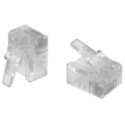 MOD.PLUG 6P  CAT3 UTP 4,6mm, RUND Strand/Solid