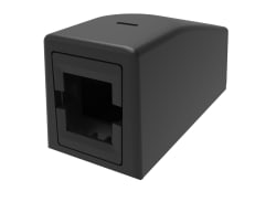 Påveggboks 1 port Keystone NET/SYS (tom) sort.