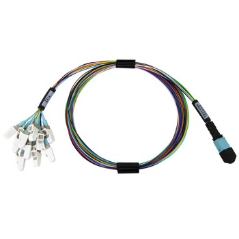 MPO Fan-out fiber optic cables 12 x OM3/900, MPOM - LC, 1.0m
