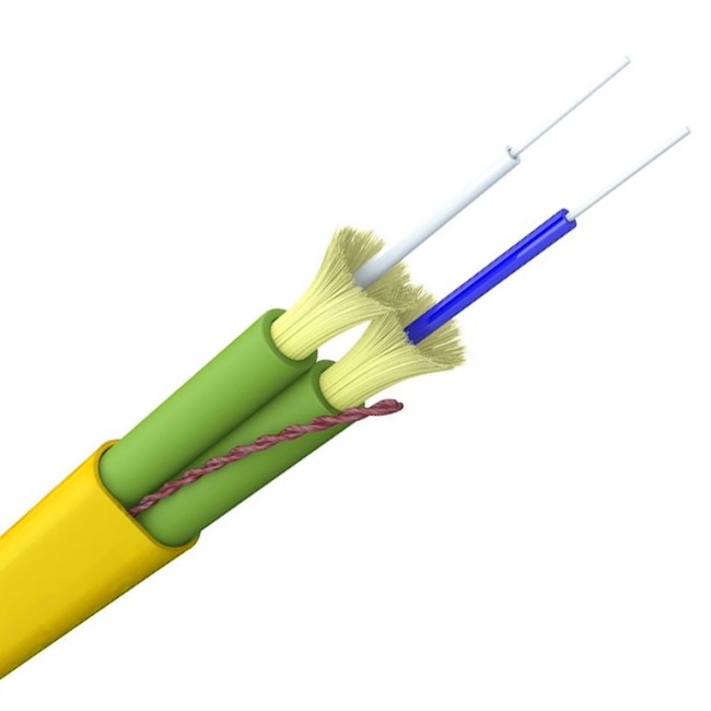 Fiber optic cable, G2 9/OS2 AIAI I/P-3x5 (yellow)